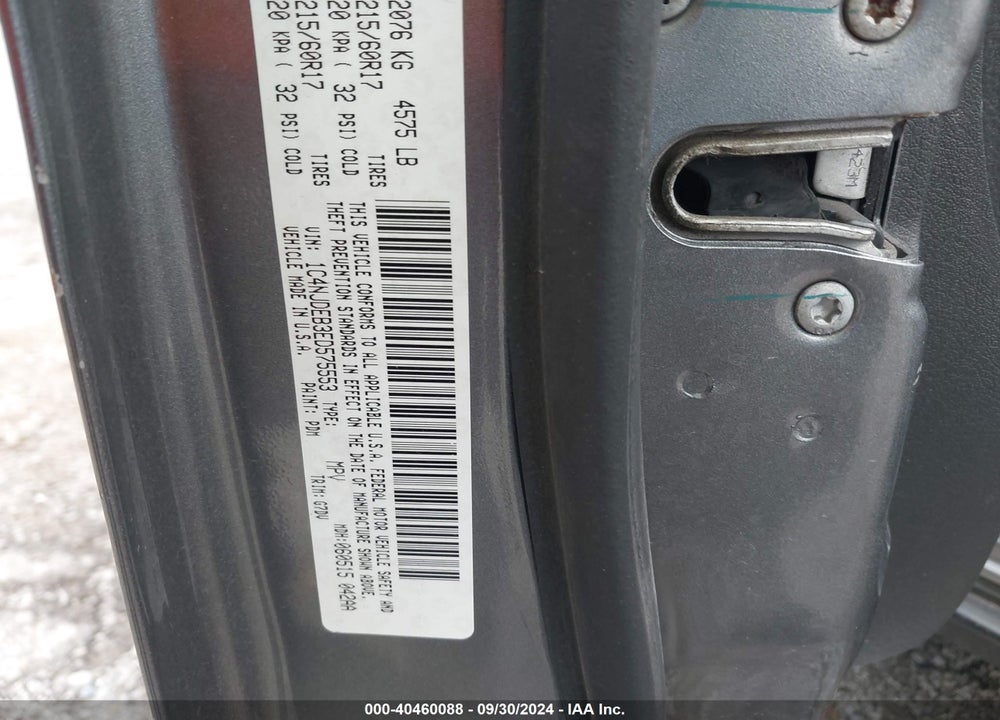 2014 JEEP COMPASS LATITUDE VIN: 1C4NJDEB3ED575553