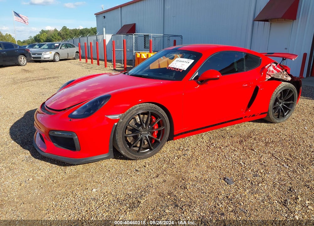 2016 PORSCHE CAYMAN GT4 VIN: WP0AC2A87GK191832