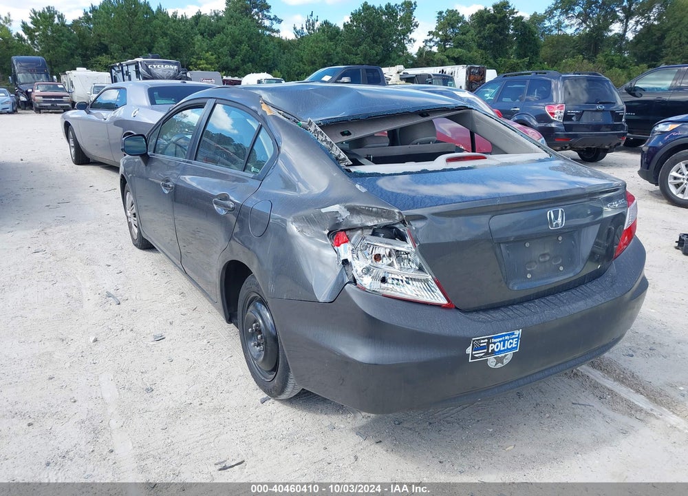 2012 HONDA CIVIC LX VIN: 19XFB2F54CE391829