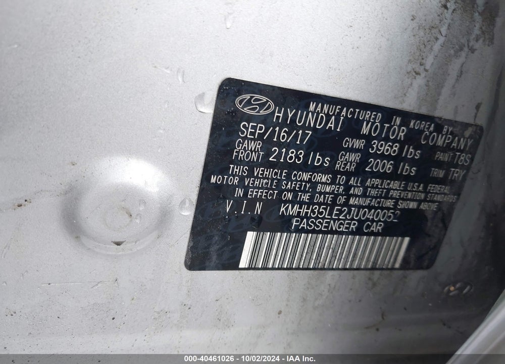 2018 HYUNDAI ELANTRA GT VIN: KMHH35LE2JU040052