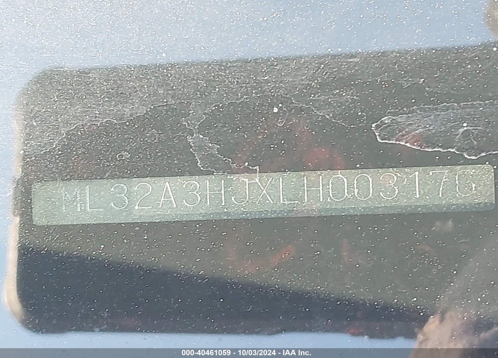 2020 MITSUBISHI MIRAGE SE VIN: ML32A3HJXLH003176