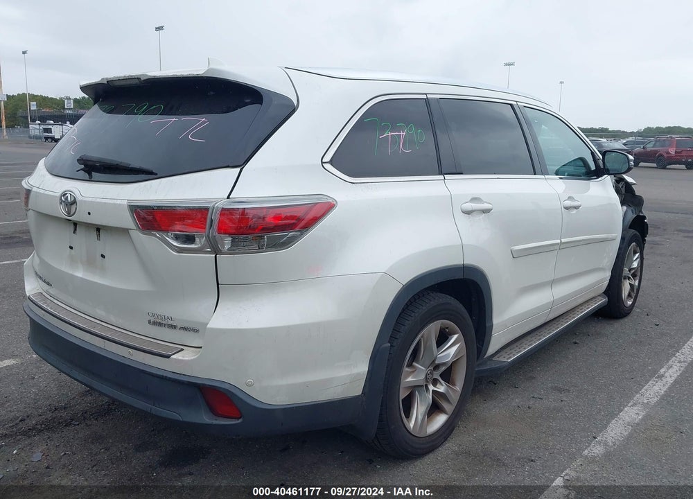 2016 TOYOTA HIGHLANDER LIMITED V6 VIN: 5TDDKRFH7GS345207