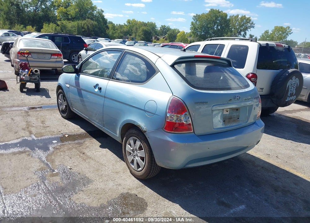 2009 HYUNDAI ACCENT GS VIN: KMHCM36C79U106970