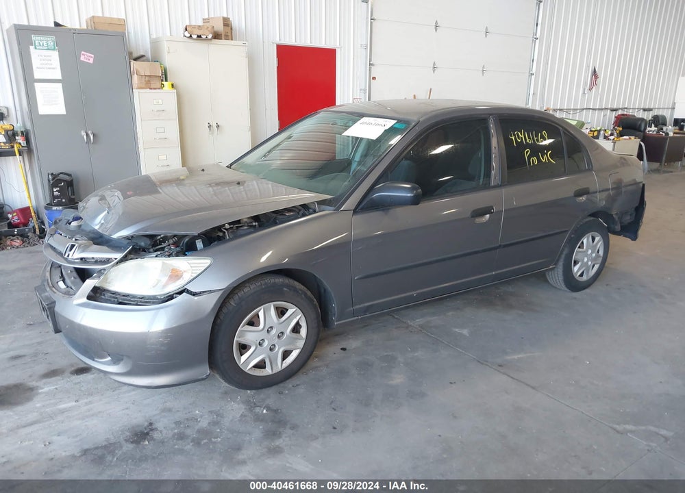 2005 HONDA CIVIC VP VIN: 1HGES16325L026629