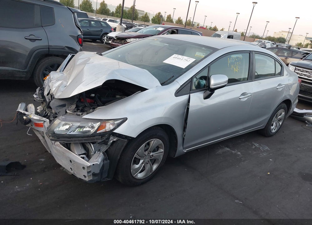 2014 HONDA CIVIC LX VIN: 19XFB2F53EE225675
