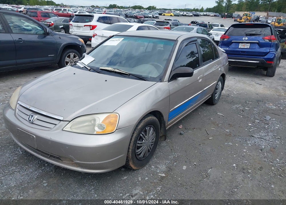 2002 HONDA CIVIC LX VIN: 1HGES165X2L033194