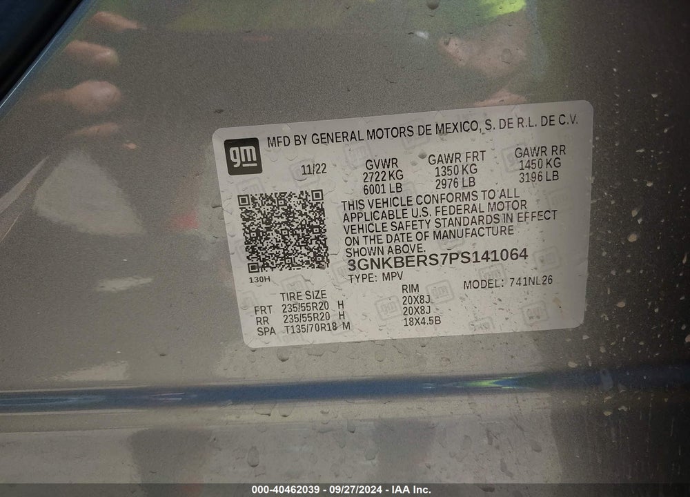 2023 CHEVROLET BLAZER FWD RS VIN: 3GNKBERS7PS141064