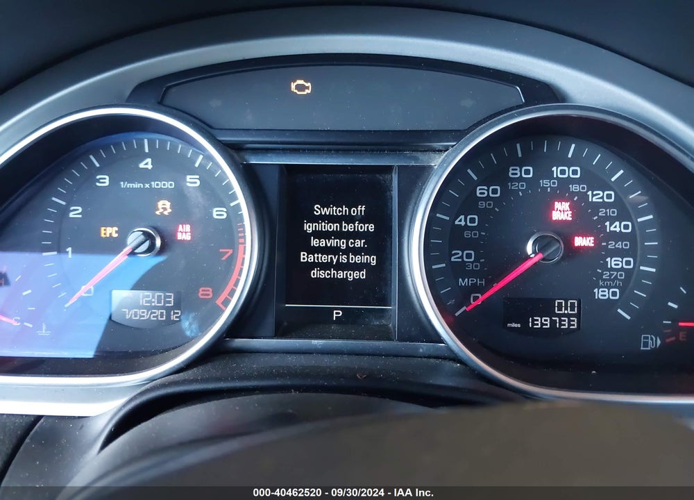 2013 AUDI Q7 3.0T PREMIUM VIN: WA1LGAFE1DD013303