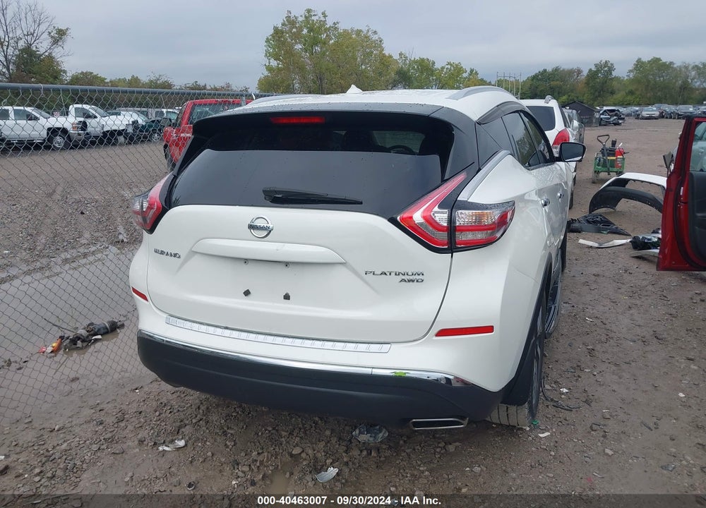 2015 NISSAN MURANO PLATINUM VIN: 5N1AZ2MH1FN209079