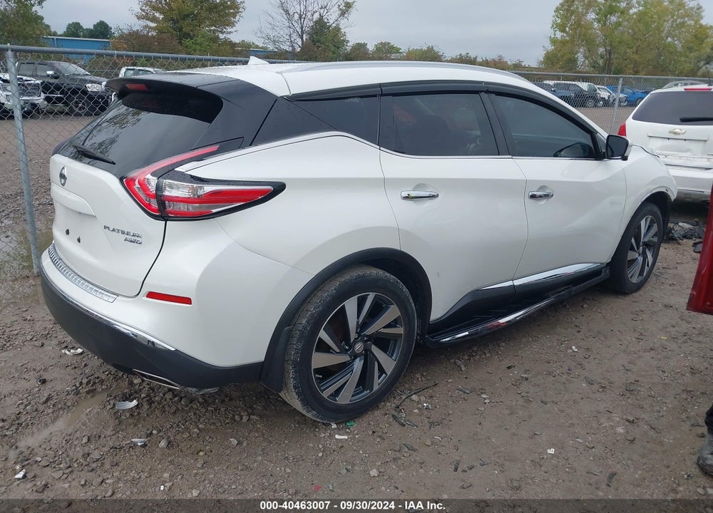 2015 NISSAN MURANO PLATINUM VIN: 5N1AZ2MH1FN209079