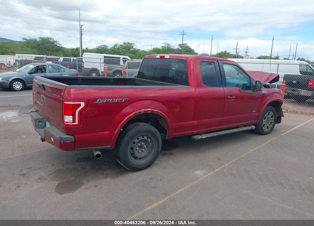 2016 FORD F150 SUPER CAB VIN: 1FTEX1CP6GKD89516