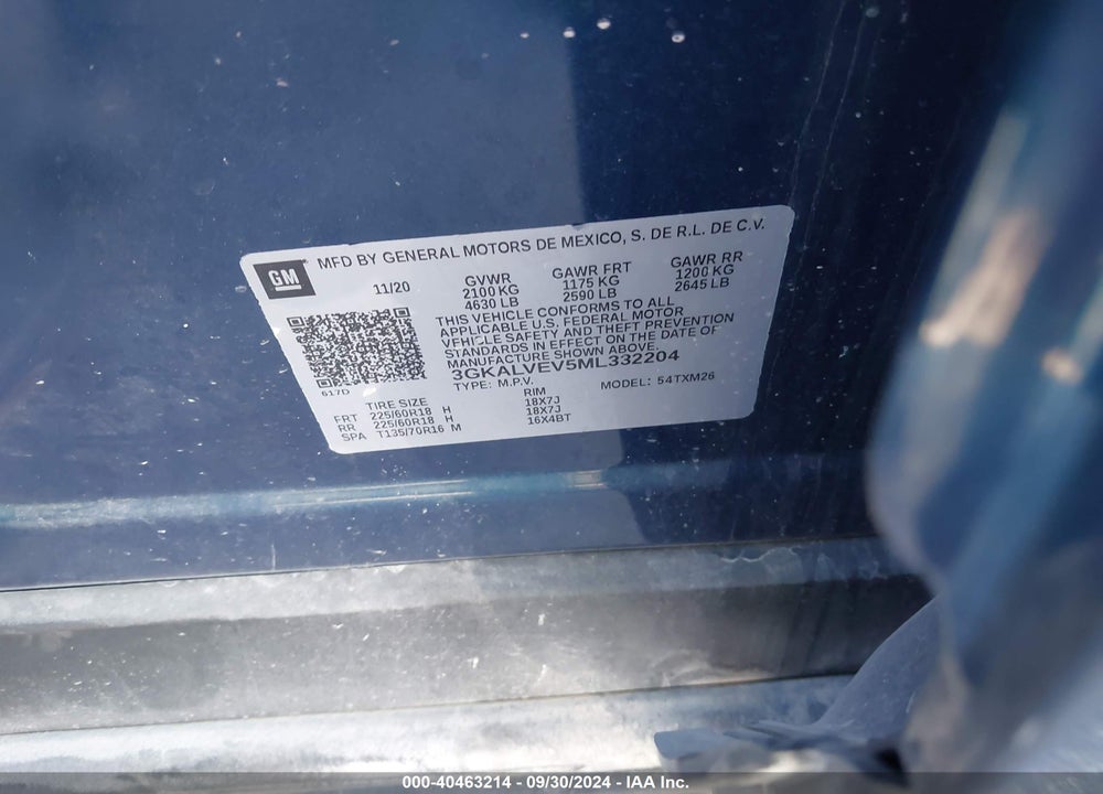 2021 GMC TERRAIN AWD SLT VIN: 3GKALVEV5ML332204