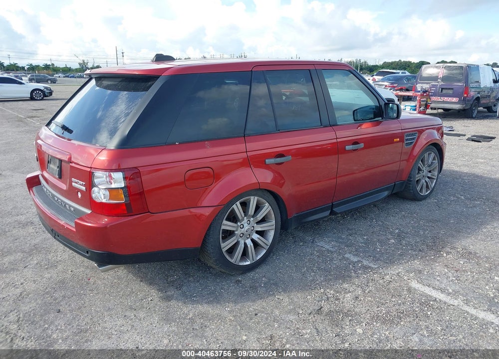 2008 LAND ROVER RANGE ROVER SPORT SUPERCHARGED VIN: SALSH23488A142848