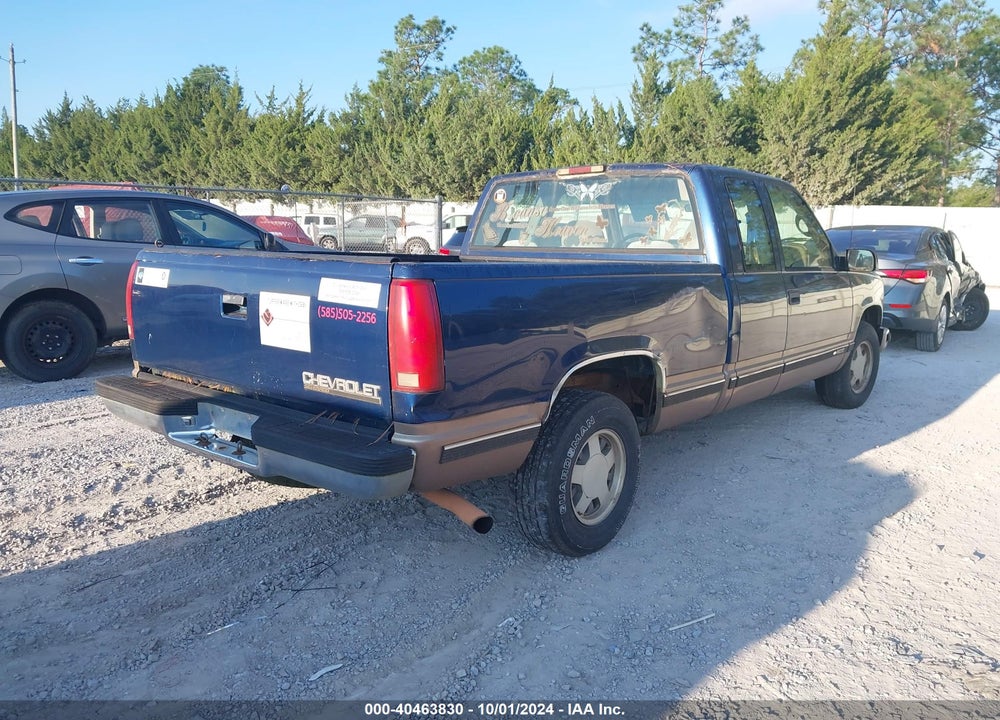 1998 CHEVROLET C1500 FLEETSIDE VIN: 2GCEC19M8W1119596