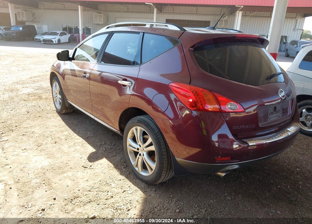 2009 NISSAN MURANO LE VIN: JN8AZ18W89W161459