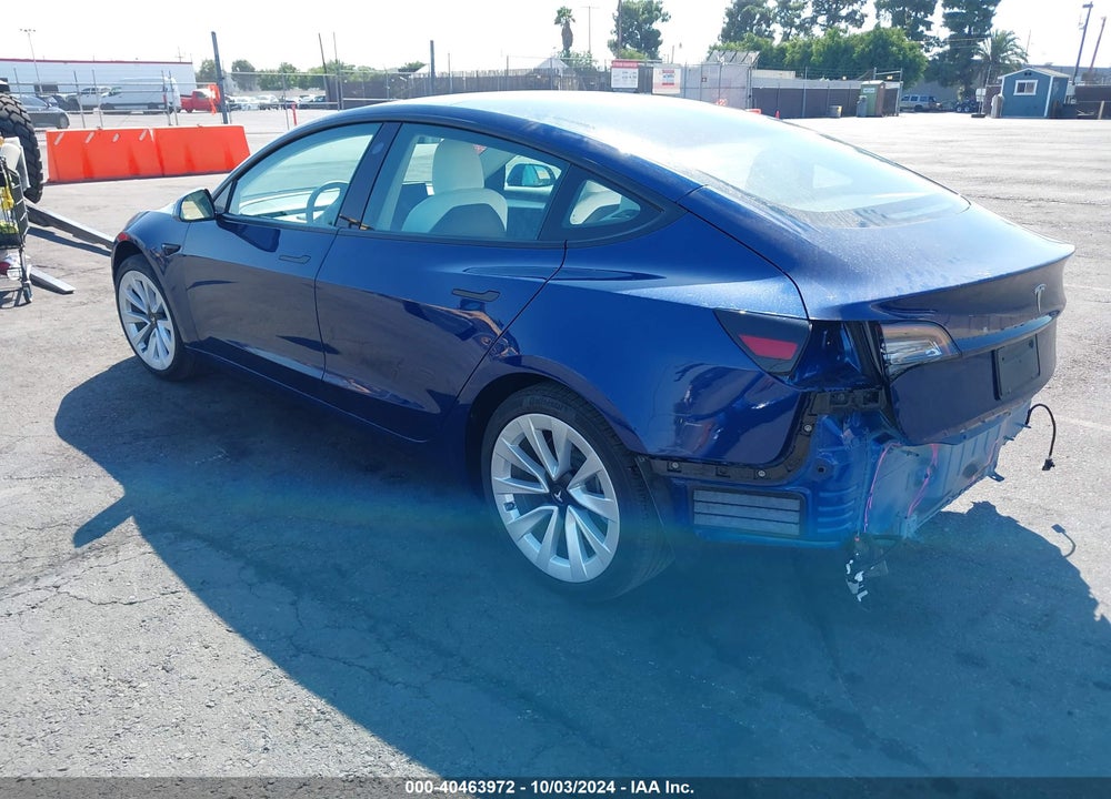 2022 TESLA MODEL 3 VIN: 5YJ3E1EA7NF137998