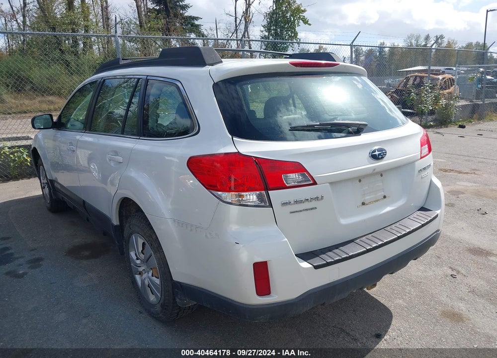 2011 SUBARU OUTBACK 2.5I VIN: 4S4BRBAC5B1444762