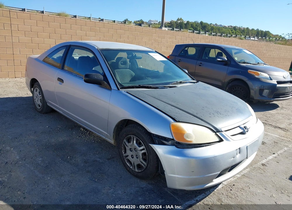 2001 HONDA CIVIC LX VIN: 1HGEM21531L060954