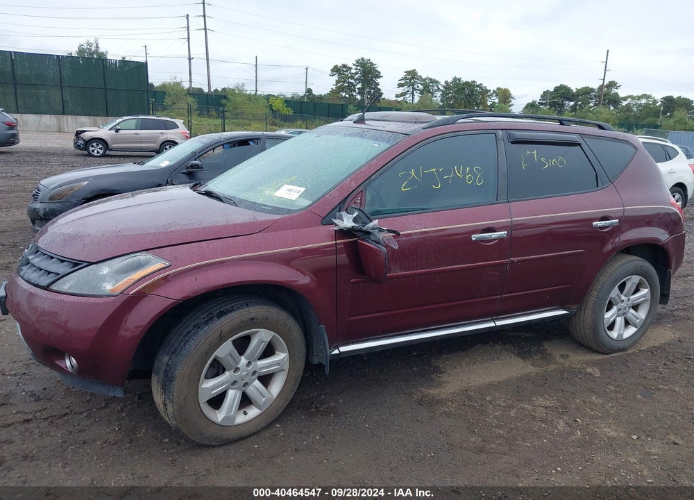 2006 NISSAN MURANO SL VIN: JN8AZ08W86W540239