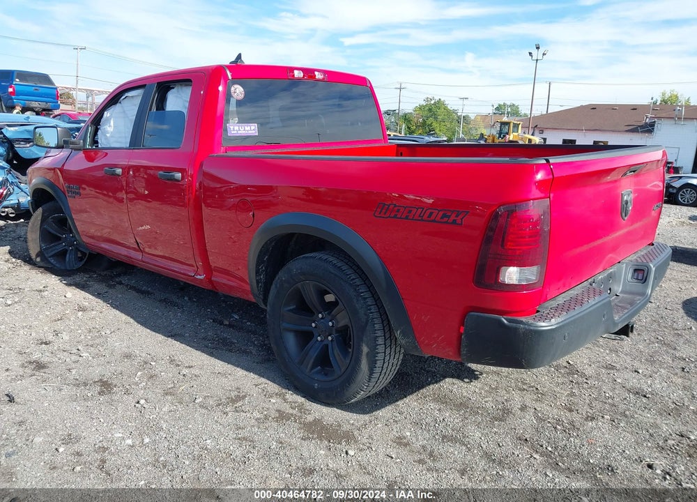 2022 RAM 1500 CLASSIC WARLOCK 4X4 6'4 BOX VIN: 1C6RR7GG4NS174858