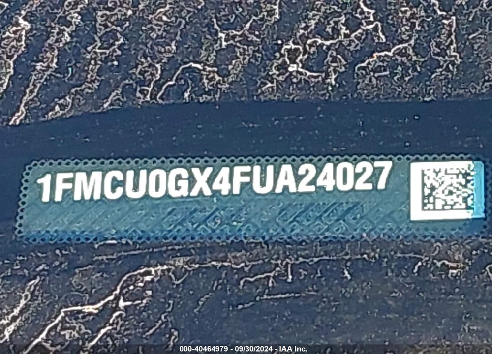 2015 FORD ESCAPE SE VIN: 1FMCU0GX4FUA24027
