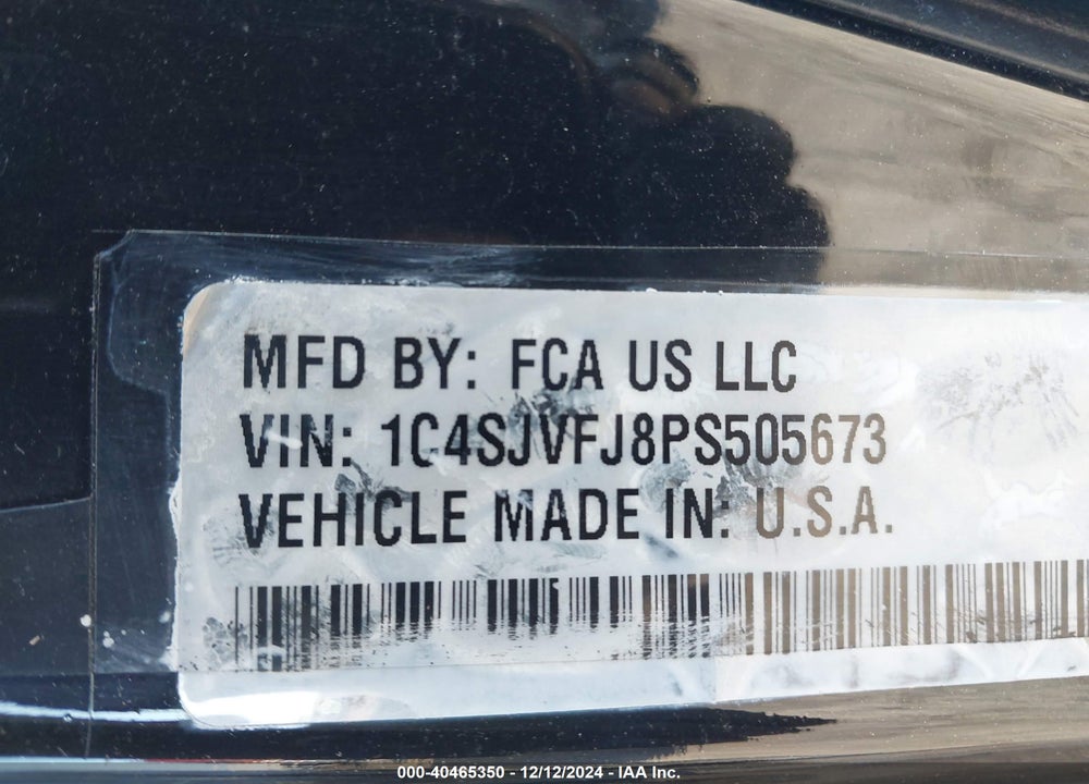 2023 JEEP GRAND WAGONEER OBSIDIAN 4X4 VIN: 1C4SJVFJ8PS505673