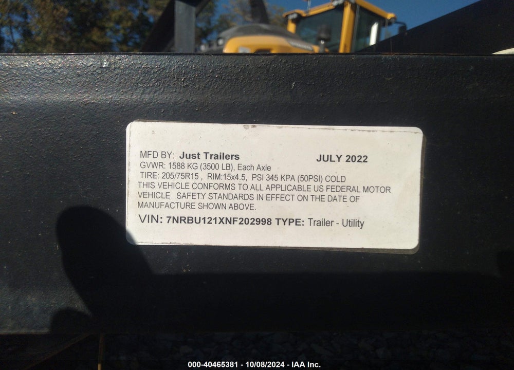 2022 JT T612 VIN: 7NRBU121XNF202998