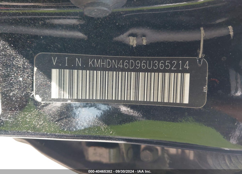 2006 HYUNDAI ELANTRA GLS/LIMITED VIN: KMHDN46D96U365214