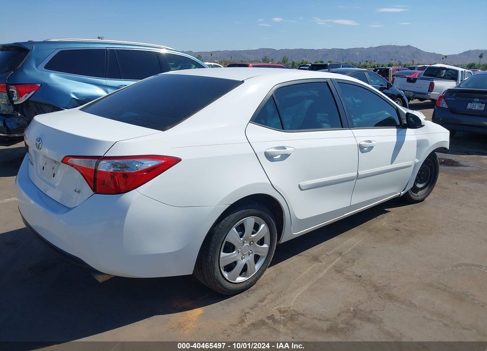 2016 TOYOTA COROLLA LE VIN: 5YFBURHE0GP538943
