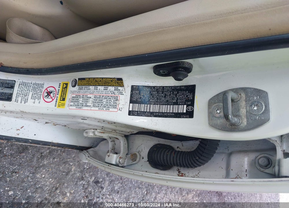 2005 TOYOTA AVALON LIMITED VIN: 4T1BK36B05U047201