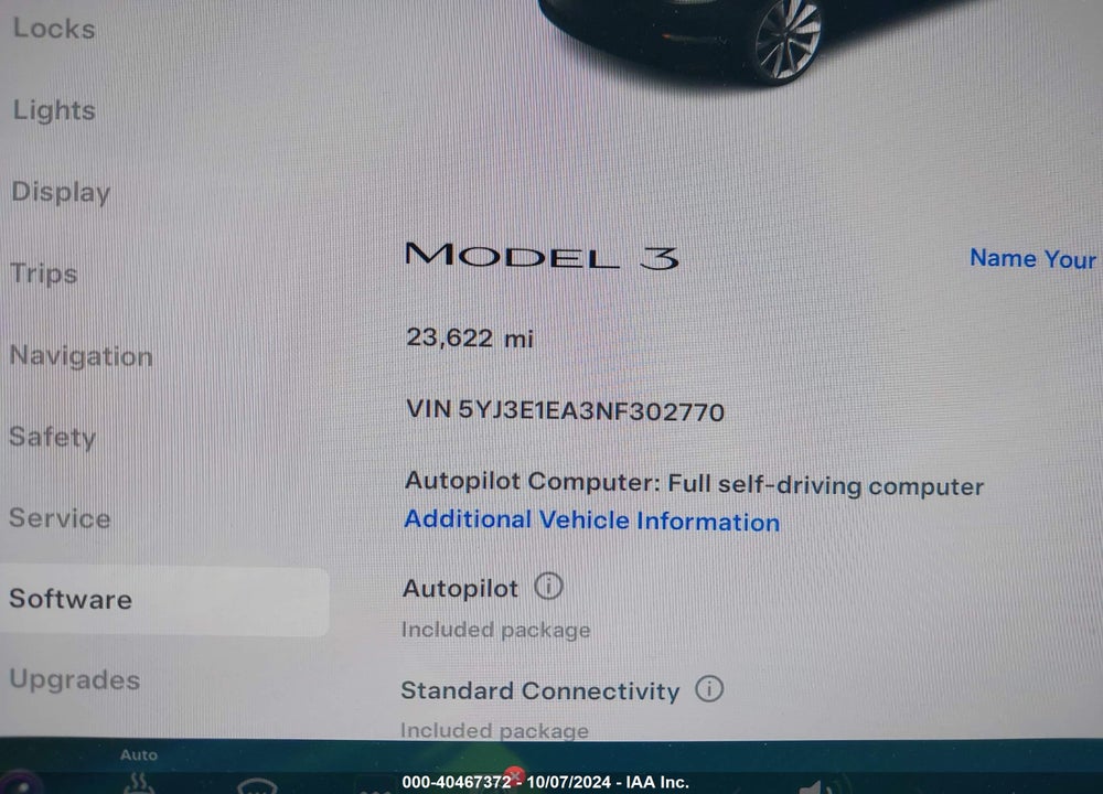2022 TESLA MODEL 3 VIN: 5YJ3E1EA3NF302770