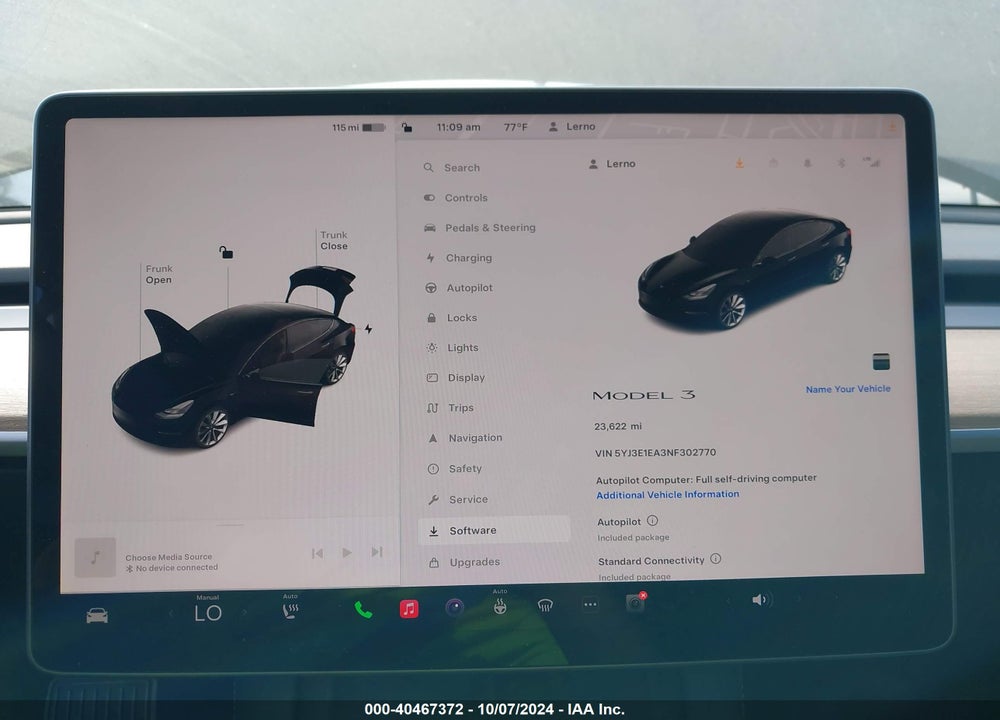 2022 TESLA MODEL 3 VIN: 5YJ3E1EA3NF302770
