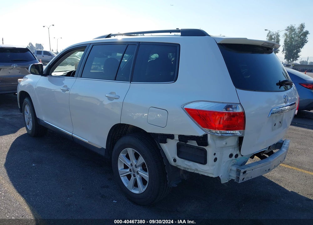 2012 TOYOTA HIGHLANDER SE V6 VIN: 5TDZK3EHXCS063741