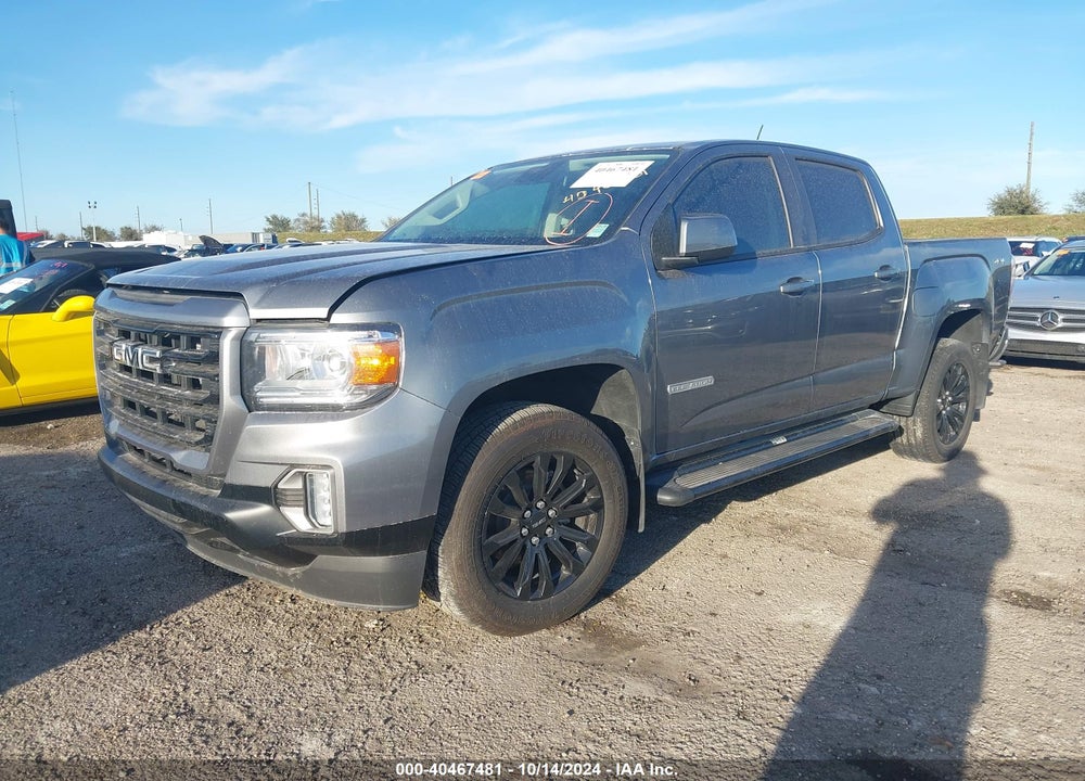 2022 GMC CANYON 4WD SHORT BOX ELEVATION VIN: 1GTG6CEN4N1103510