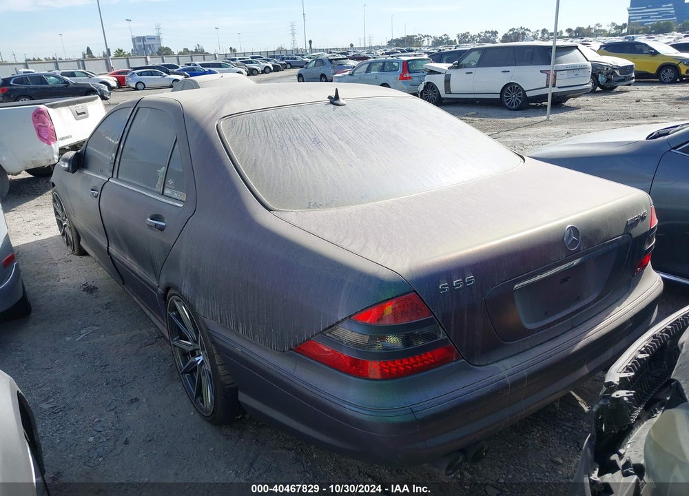 2003 MERCEDES-BENZ S 55 AMG VIN: WDBNG74J43A370667