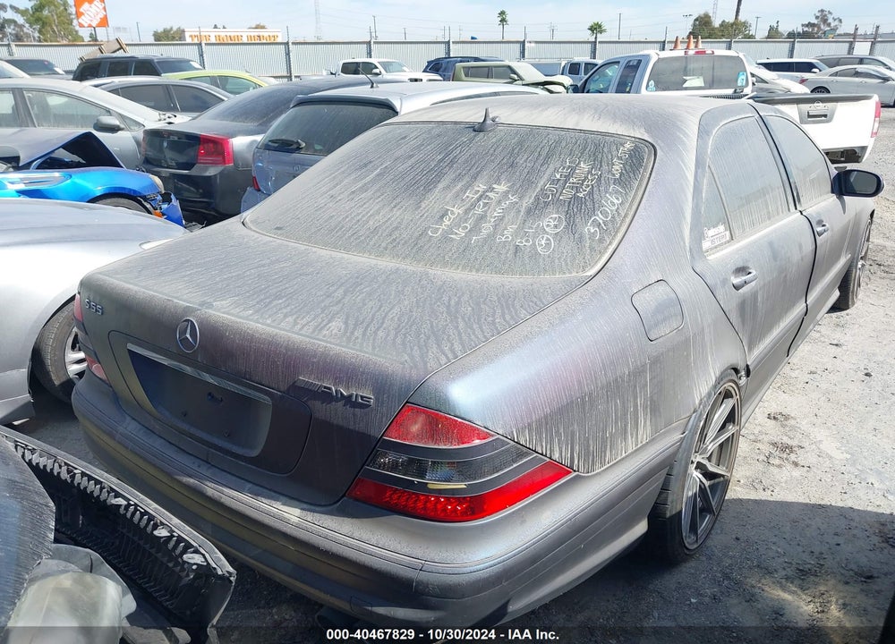 2003 MERCEDES-BENZ S 55 AMG VIN: WDBNG74J43A370667