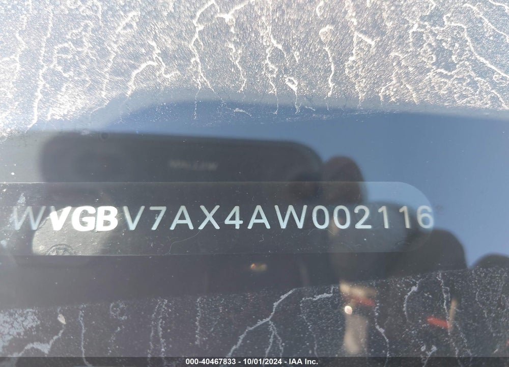 2010 VOLKSWAGEN TIGUAN SEL VIN: WVGBV7AX4AW002116