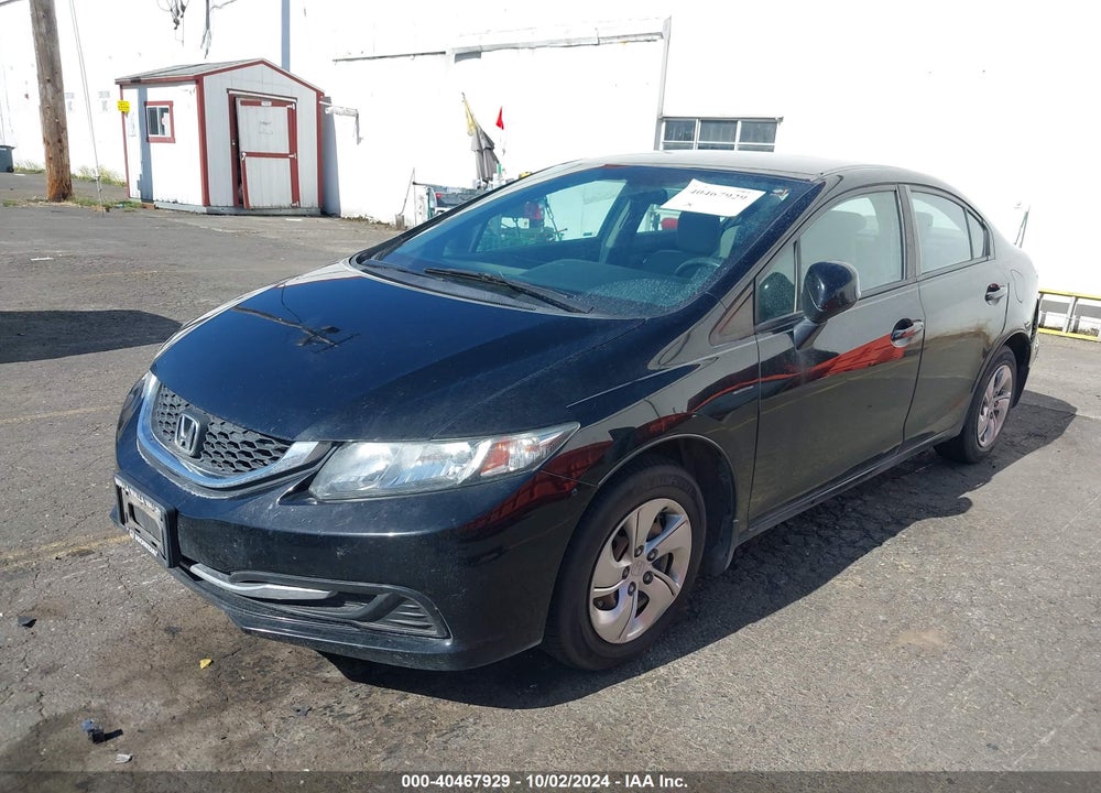 2013 HONDA CIVIC LX VIN: 19XFB2F50DE239550