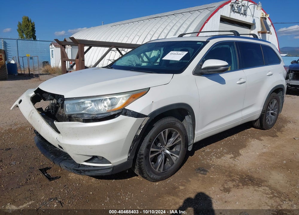 2016 TOYOTA HIGHLANDER XLE V6 VIN: 5TDJKRFH0GS235344