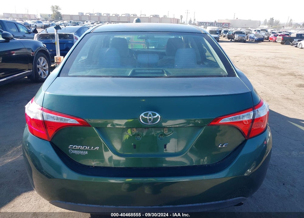 2016 TOYOTA COROLLA LE VIN: 2T1BURHE2GC559597