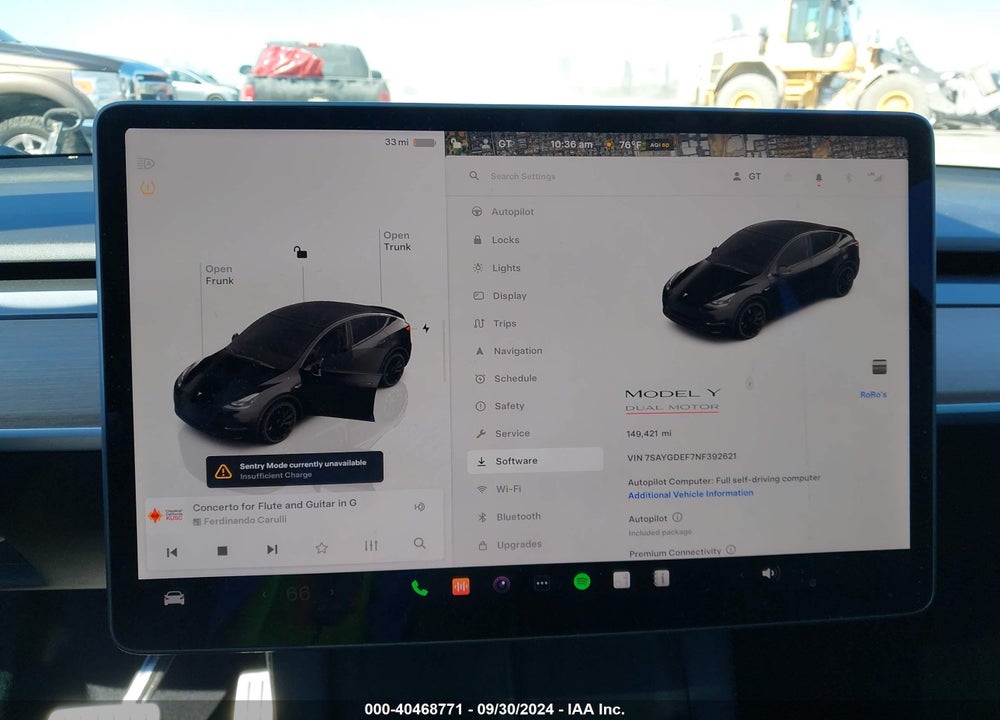 2022 TESLA MODEL Y PERFORMANCE DUAL MOTOR ALL-WHEEL DRIVE VIN: 7SAYGDEF7NF392621