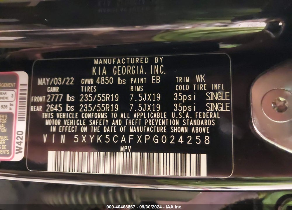 2023 KIA SPORTAGE SX PRESTIGE VIN: 5XYK5CAFXPG024258