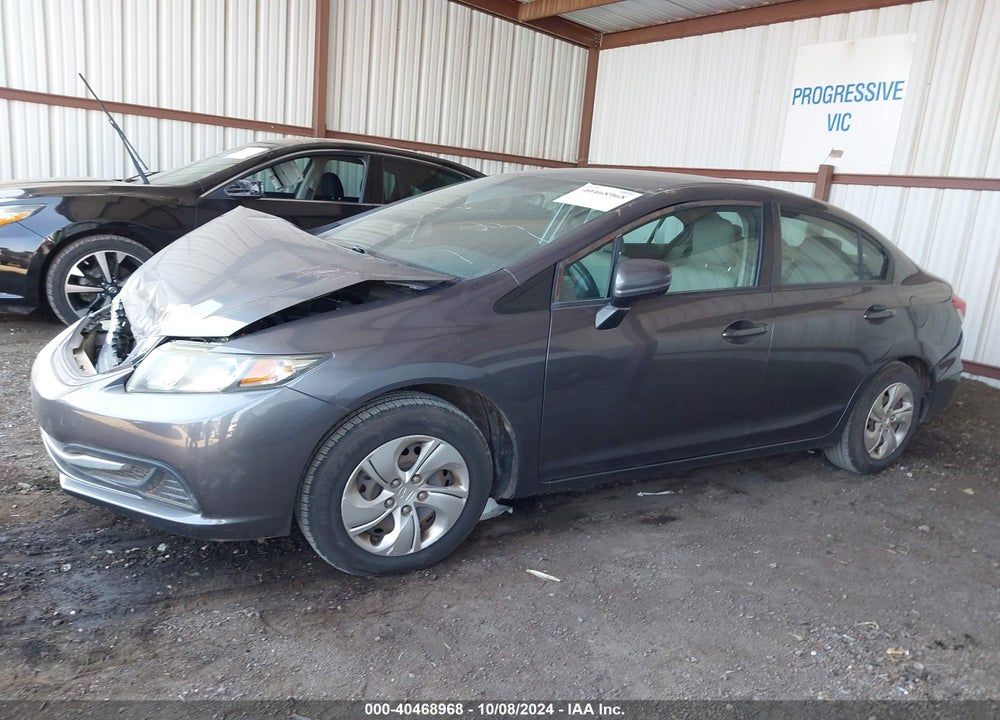 2014 HONDA CIVIC LX VIN: 19XFB2F52EE066583
