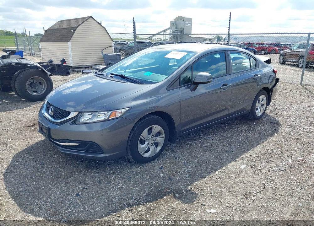 2013 HONDA CIVIC LX VIN: 19XFB2F58DE062505