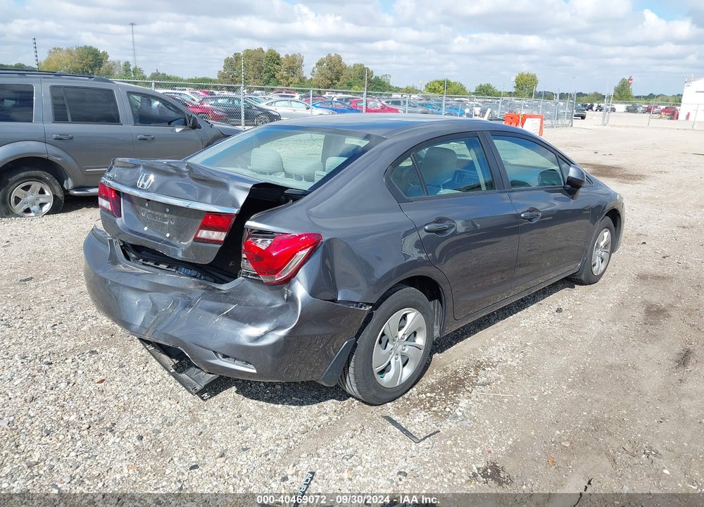 2013 HONDA CIVIC LX VIN: 19XFB2F58DE062505