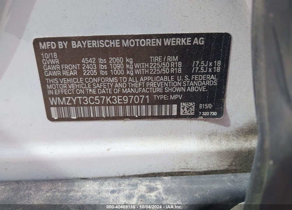 2019 MINI COUNTRYMAN COOPER S VIN: WMZYT3C57K3E97071