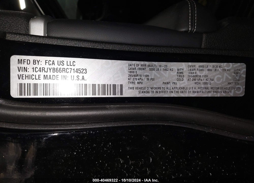 2024 JEEP GRAND CHEROKEE 4XE VIN: 1C4RJYB66RC714523