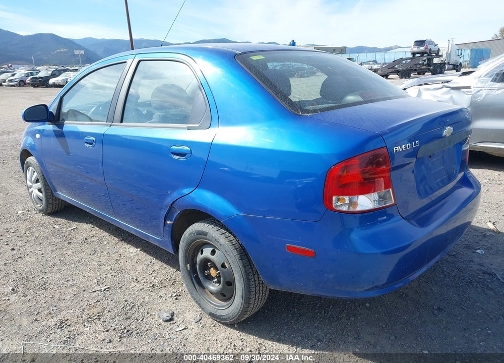 2006 CHEVROLET AVEO LS VIN: KL1TD56666B667945