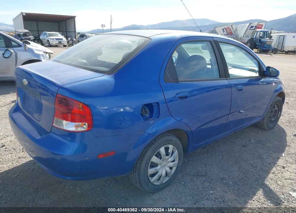 2006 CHEVROLET AVEO LS VIN: KL1TD56666B667945