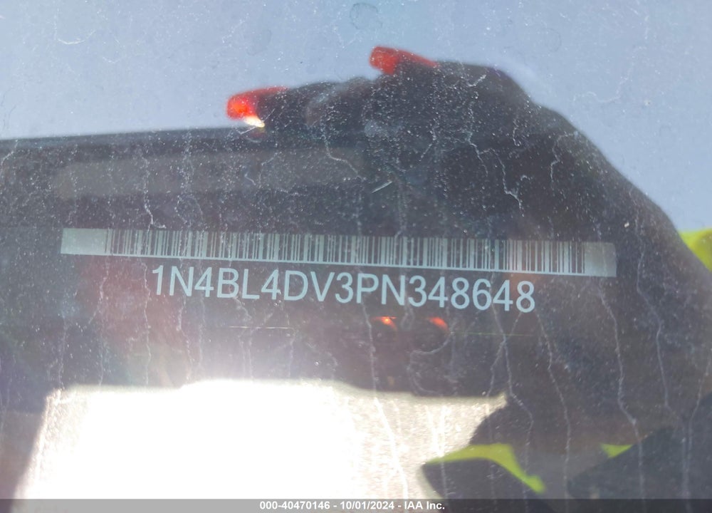 2023 NISSAN ALTIMA SV FWD VIN: 1N4BL4DV3PN348648
